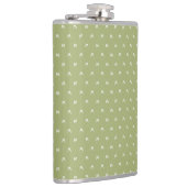緑ミニマルと白のモノグラム フラスク (右)