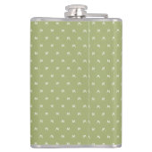 緑ミニマルと白のモノグラム フラスク (裏面)