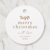 緑ミニマルのシンプルクリスマス フェイバータグ (正面)