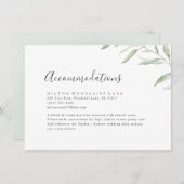 緑ミニマルのシンプル植物宿舎 エンクロージャーカード (正面/裏面)