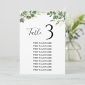 緑ミニマルの結婚座席表 招待状 (スタンド正面)
