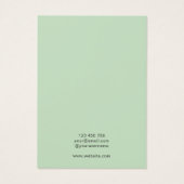 緑ミニマルモダンジュエリー表示カード (裏面)
