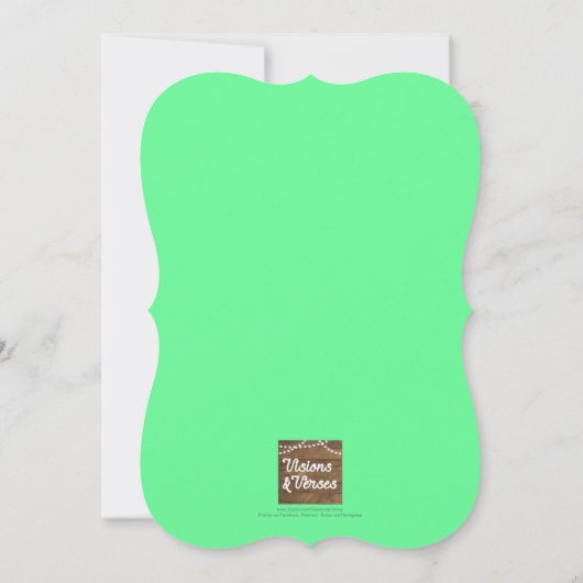 緑ミニマルモダン気球の任意の数値誕生日 招待状 (裏面)