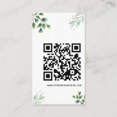 緑ミニマル囲いカード招待状 エンクロージャーカード (裏面)