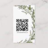 緑ミニマル囲いカード招待状 エンクロージャーカード (裏面)