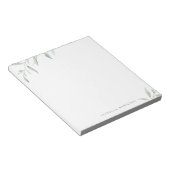 緑ミニマル地の田園パーソナライズされた文具 ノートパッド (アングル)