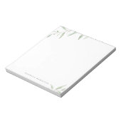 緑ミニマル地の田園パーソナライズされた文具 ノートパッド (回転)