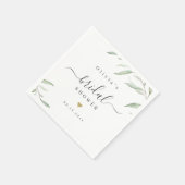 緑ミニマル色の素朴なブライダルシャワーパーティーナプキン スタンダードカクテルナプキン (角)