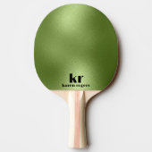 緑ミニマル虹彩模様 卓球ラケット (裏面)