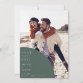 緑ミニマル2枚の写結婚真 セーブザデート (正面)