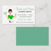 緑メイドハウス清掃サービス名刺 名刺 (正面/裏面)