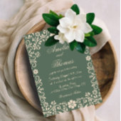 緑メキシコ結婚フローラ 招待状