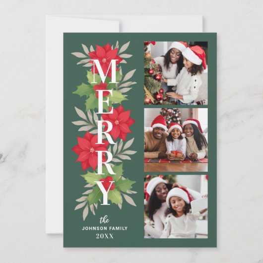 緑メリーのクリスマスフローラ3写真 シーズンカード (正面)