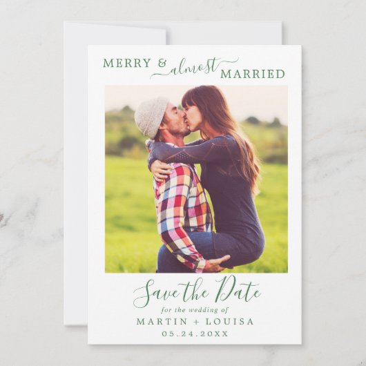 緑メリーミニマルで日結婚した付をほぼ保存 シーズンカード (正面)