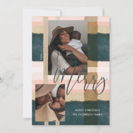 緑メリーモダンとピンクの格子模様の二枚の写真 シーズンカード