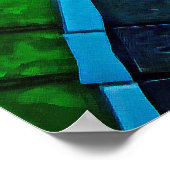 緑モザイク ポスター (角)