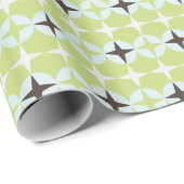 緑モダンとターコイズの星型 ラッピングペーパー (ロールコーナー)