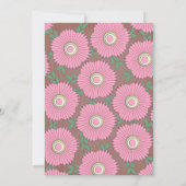 緑モダンとピンクのフローラ結婚式招待状 招待状 (裏面)