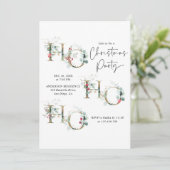 緑モダンとベリーホホーホクリスマスパーティー 招待状 (スタンド正面)