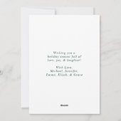 緑モダンと明メリーるい非写真 シーズンカード (裏面)