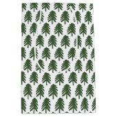 緑モダンと白のクリスマスツリー抱き枕 ミディアムペーパーバッグ (正面)