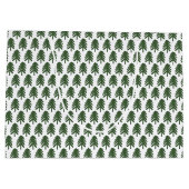 緑モダンと白のクリスマスツリー抱き枕 ラージペーパーバッグ (裏面)