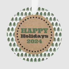 緑モダンと白のクリスマスツリー オーナメント