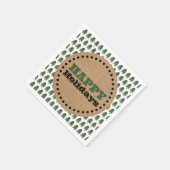 緑モダンと白のクリスマスツリー スタンダードカクテルナプキン (角)