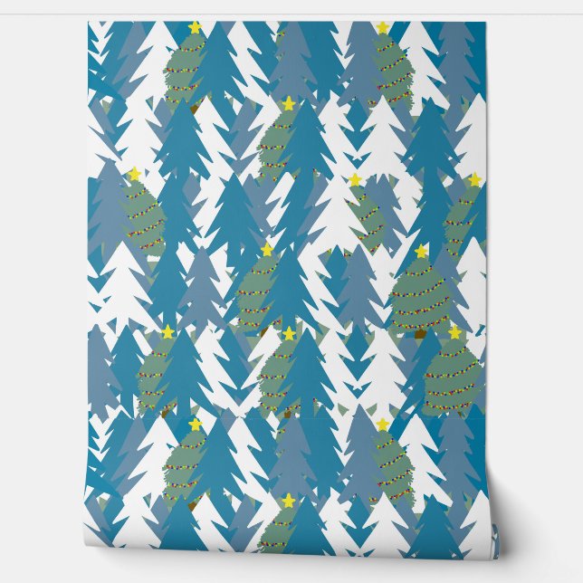 緑モダンと白のクリスマス 壁紙 (ほどく)