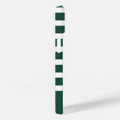 緑モダンと白のストライプモノグラム Case-Mate iPhoneケース (裏面 / 右)