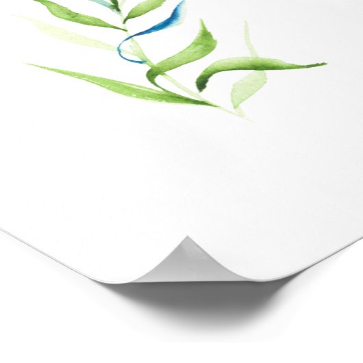 緑モダンと白のリビングルームウォールアート ポスター (角)