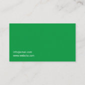 緑モダンと白のロゴの地紙芝刈り 名刺 (裏面)
