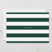 緑モダンと白の日付はっきりしたタイポグラフィ写真 セーブザデート (裏面)