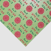 緑モダンと赤の愛、平和、喜び引用文 薄葉紙 (詳細)