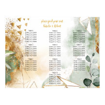 緑モダンと金ゴールドの植物結結婚晶