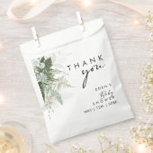 緑モダンと金ゴールドの赤ちゃんシャワー フェイバーバッグ (クリップ留めされた状態)