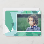 緑モダンと青のホリデーフォトカード シーズンカード (正面)