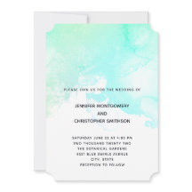 緑モダンと青の水の色シンプルの結婚