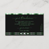 緑モダンと黒のダイヤきらめくンのロゴ追加 名刺 (裏面)