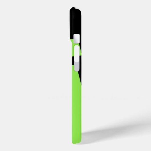 緑モダンと黒の名パーソナライズされた前 Case-Mate iPhoneケース (裏面 / 左)