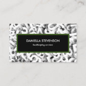 緑モダンと黒の書記の名刺 名刺 (正面)