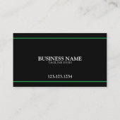 緑モダンと黒の造園技術者 名刺 (裏面)