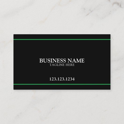 緑モダンと黒の造園技術者 名刺 (裏面)