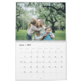 緑モダンのカスタムフォトカレンダーの作成 カレンダー (3月 2027)