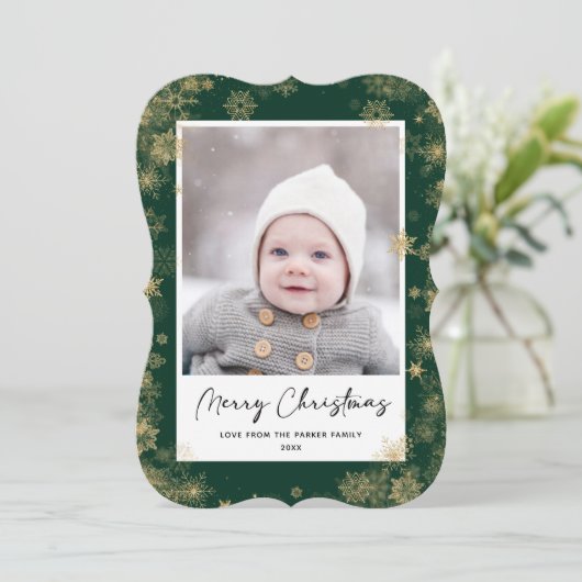 緑モダンのスエレガントクリプト雪の《写真》ぼけ味 シーズンカード (スタンド正面)