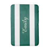 緑モダンのストライプパターン名 バスマット (正面縦)