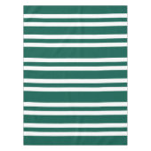 緑モダンのストライプパターン テーブルクロス (正面)