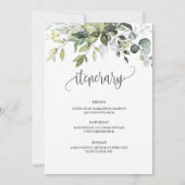 緑モダンのボホの葉のバチェロレッテ週末 招待状 (裏面)