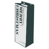 緑モダンのミニマルコンテンポラリー聖降誕祭 ワインギフトバッグ (正面アングル)