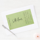 緑モダンのラ素朴ベル 長方形シール (封筒)